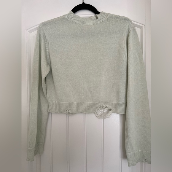 525 America Distressed Crop Sweater | Size M - Picture 3 of 7